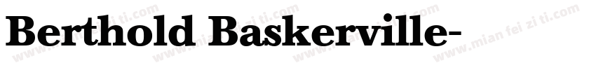 Berthold Baskerville字体转换